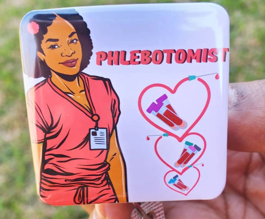 Phlebotomist Retractable ID Badge Reel