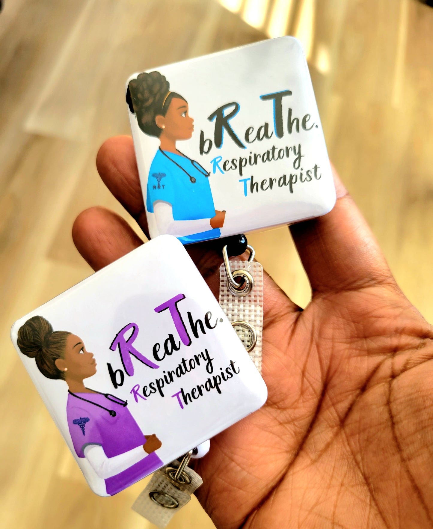Respiratory Therapist Retractable ID Badge Reel