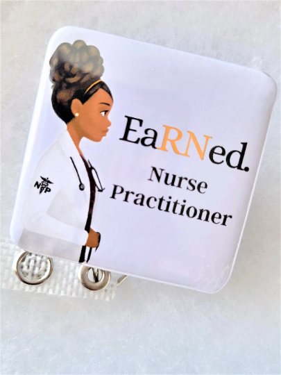 EaRNed. Nurse Practitioner Retractable ID Badge Reel