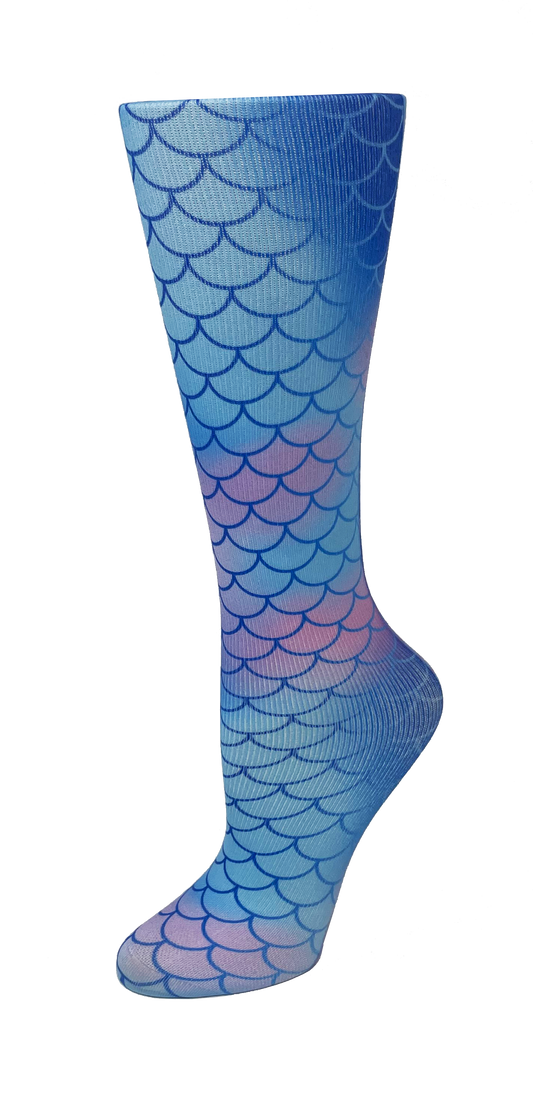 Cutieful Compression Socks "Mermaid Scales " Sheer