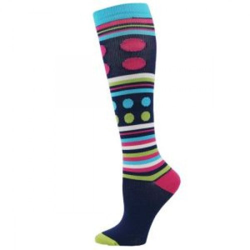 Think Medical Premium Compression Stripes & Dots 10-14mmHg Socks