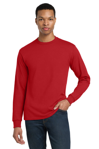 50 Cotton/50 Poly Long Sleeve T-Shirt Red