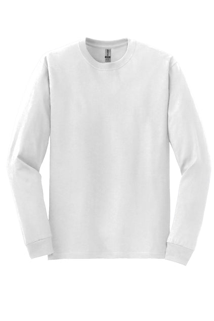 50 Cotton/50 Poly Long Sleeve T-Shirt White