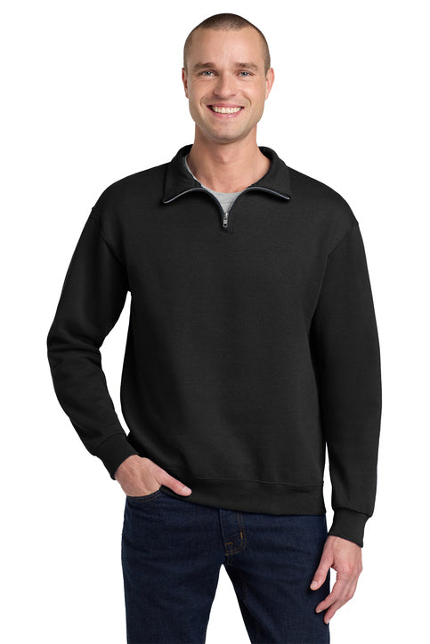 NuBlend® 1/4-Zip Cadet Collar Sweatshirt Black
