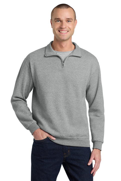 NuBlend® 1/4-Zip Cadet Collar Sweatshirt Grey
