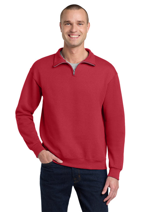 NuBlend® 1/4-Zip Cadet Collar Sweatshirt Red