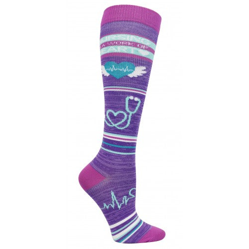 Think Medical Premium Nursing is a Work of Heart 10-14mmHg Compression Socks