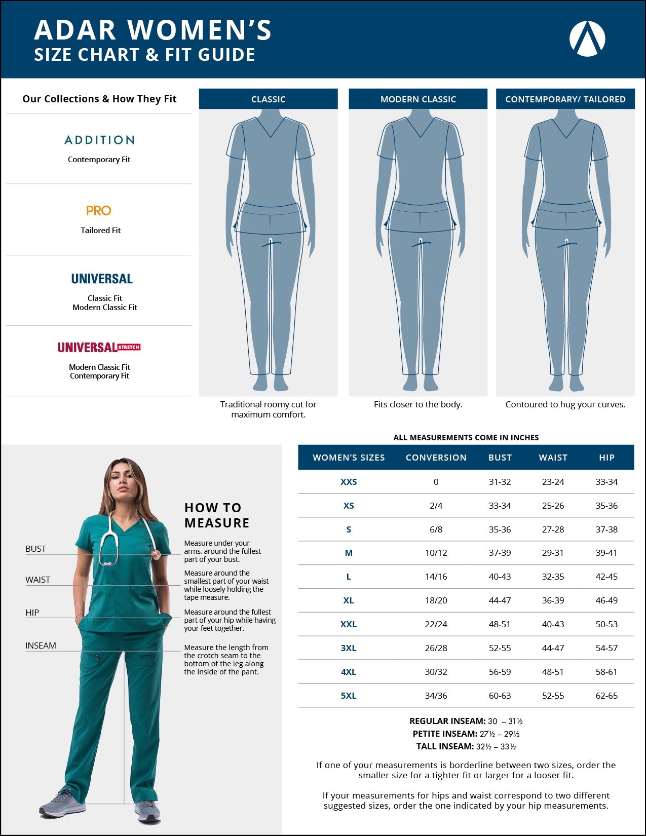 Adar Women's Modern Athletic Jogger Scrub Set Pro Collection