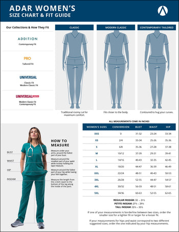 Adar Women's Go Higher Scrub Set Addition Collection