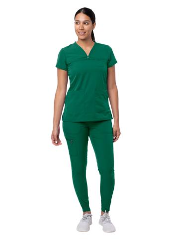 Adar Women's Movement Booster Jogger Scrub Set Pro Collection Hunter Green