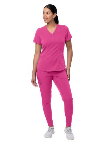 Adar Women's Modern Athletic Jogger Scrub Set Pro Collection Fruit Punch