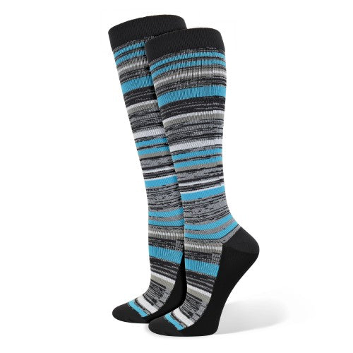 Think Medical Premium Compression Marled Blue Fashion 10-14mmHg Socks