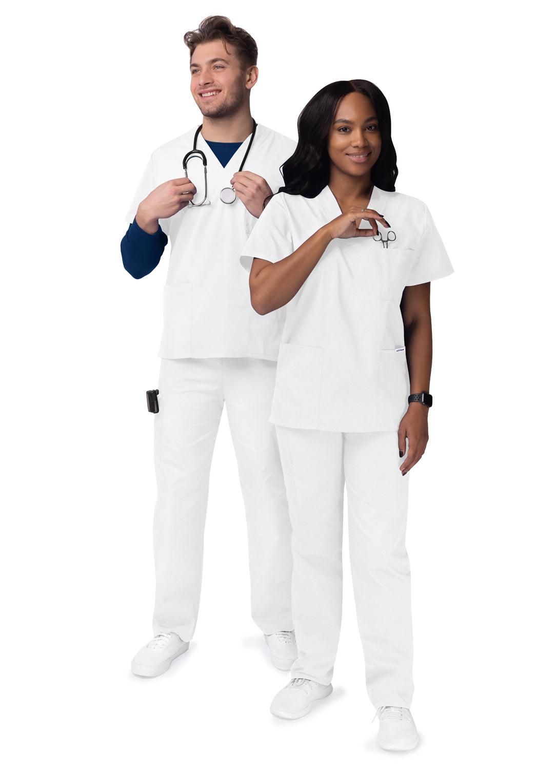 Adar Unisex V-Neck/Drawstring Pant Scrub Set